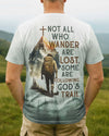 BlueJose Not All Who Wander Are Lost Personalized Hiking 3D Shirt - Watercolor