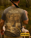 BlueJose I've Got Hunting In My Veins And Jesus In My Heart Custom Name Shirt, Personalized Hunting 3D Shirt