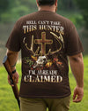 BlueJose Hell Can't Take This Hunter Shirt, Personalized Hunting 3D Shirt - Green