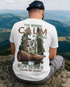 BlueJose The Woods Calm My Mind Personalized Hiking 3D Shirt - White