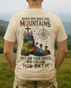 BlueJose My Soul Meets God Personalized Hiking Shirt - Sand