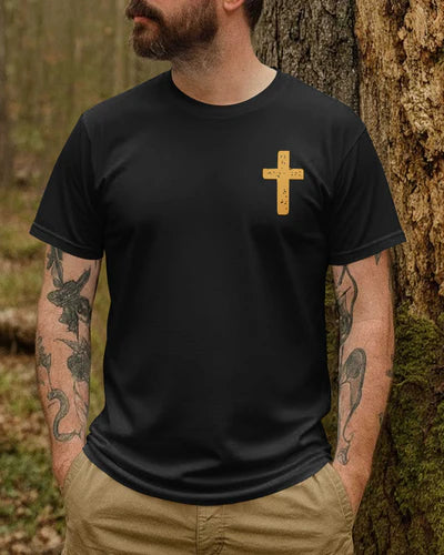 BlueJose Take A Hike With Faith Personalized Hiking 3D Shirt - Black