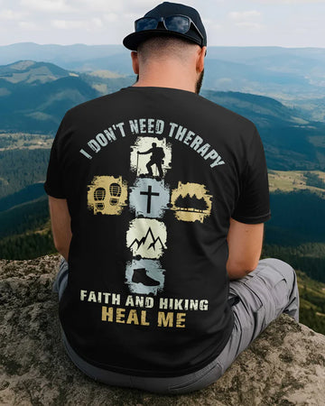 BlueJose I Don't Need Therapy Personalized Hiking 3D Shirt - Black