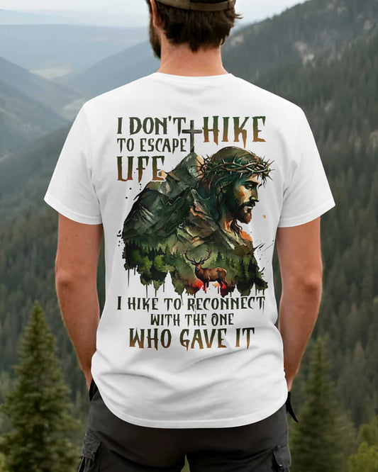 BlueJose I Don't Hike To Escape Life Personalized Hiking 3D Shirt - White