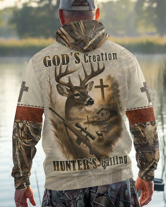 BlueJose God's Creation Hunter's Calling Shirt, Personalized Hunting 3D Shirt