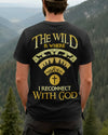 BlueJose The Wild Is Where I Reconnect With God Personalized Hiking 3D Shirt - Black