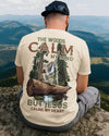 BlueJose The Woods Calm My Mind Personalized Hiking 3D Shirt - Beige