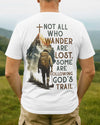 BlueJose Not All Who Wander Are Lost Personalized Hiking 3D Shirt - White