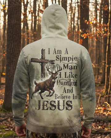 BlueJose I Like Hunting And Believe In Jesus Personalized Hunting 3D Shirt