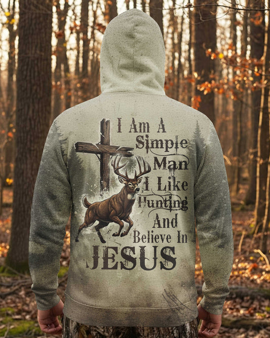 BlueJose I Like Hunting And Believe In Jesus Personalized Hunting 3D Shirt