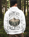 BlueJose My Soul Meets God Personalized Hiking Shirt - White