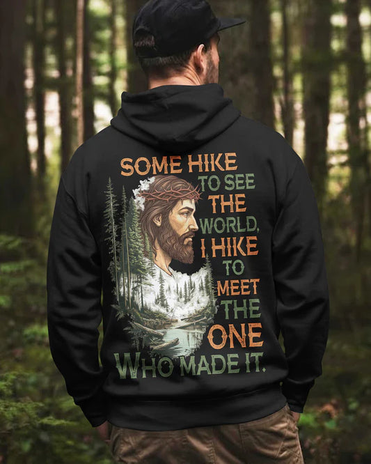 BlueJose Some Hike To See The World Personalized Hiking Shirt - Black