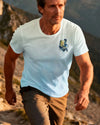 BlueJose When The Climb Gets Steep His Cross Lights The Way Personalized Hiking 3D Shirt