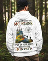 BlueJose When God Gives You Mountains Personalized Hiking Shirt - White