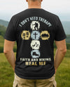 BlueJose I Don't Need Therapy Personalized Hiking 3D Shirt - Black