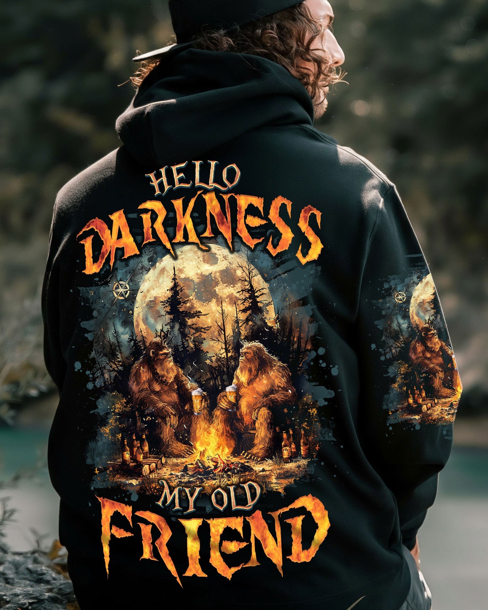 HELLO DARKNESS MY OLD FRIEND BIGFOOT ALL OVER PRINT - TLNO2410251
