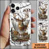 BlueJose Deer Hunting Forest Buck Rustic Camo Art Multicolor Options Personalized Name 3D Phone case (6 colors)