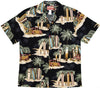 Bluejose Longboard Woody Beach Shack Men's Hawaiian Shirt