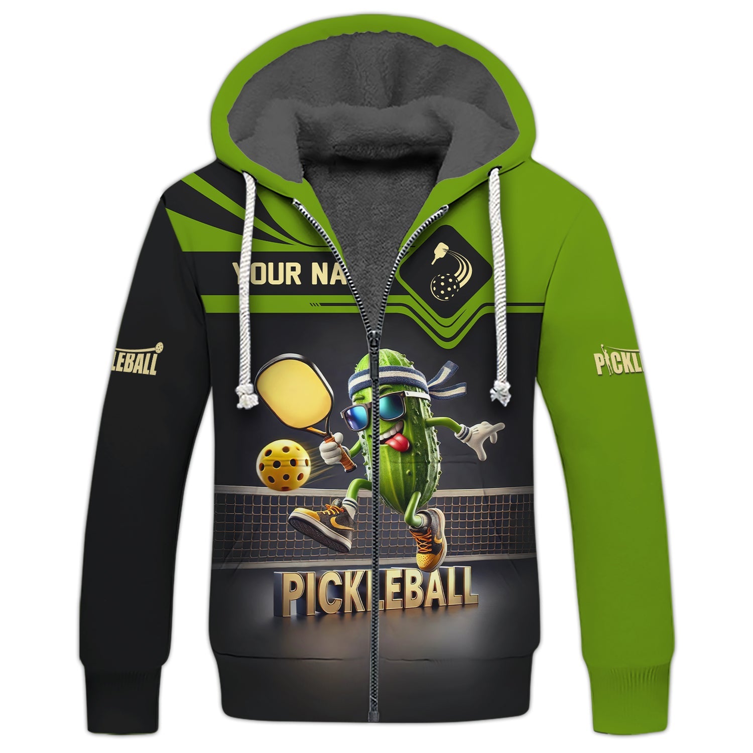 Custom Pickleball Zipper Hoodie, Funny Pickleball Shirts, Gifts For Pickleball Players