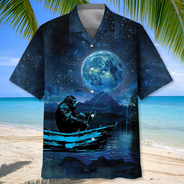 BlueJose Bigfoot Fishing Relax Hawaiian Shirt