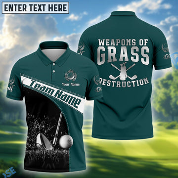 BlueJose Weapons Of Grass Destruction Golf Polo Shirt, Custom Name & Team Name Golf 3D Shirts