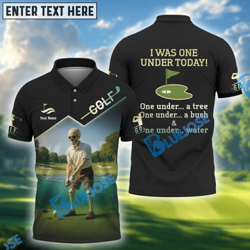 BlueJose I Was Under Today Grim Reaper Golf Polo Shirt, Custom Name & Team Name 3D Shirts