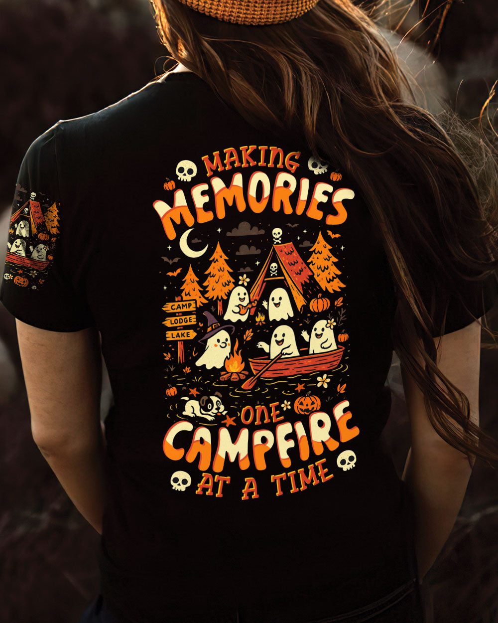 MAKING MEMORIES ONE CAMPFIRE AT A TIME BOO HALLOWEEN ALL OVER PRINT - TLTR1607252