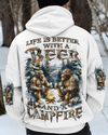 LIFE IS BETTER WITH A BEER AND A CAMPFIRE BIGFOOT ALL OVER PRINT - YHLN1010241