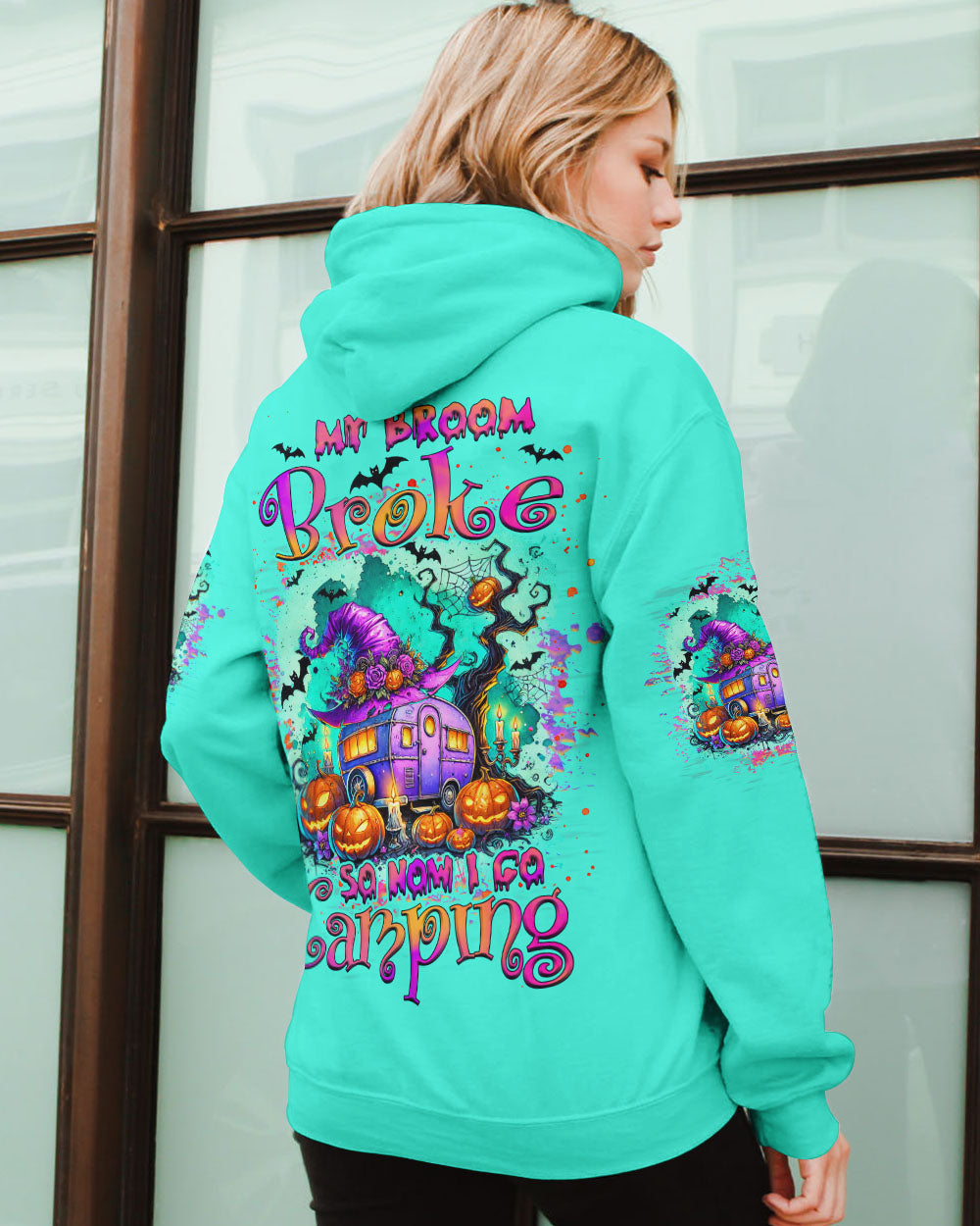 MY BROOM BROKE SO NOW HALLOWEEN CAMPING ALL OVER PRINT - TLNZ0608241