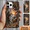 BlueJose USA Flag Hunting Mountain Lake Hunter Wilderness Personalized Name 3D Phone Case