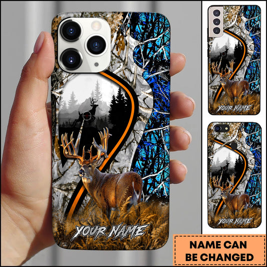 BlueJose Hunting Whitetail Buck Camo Personalized 3D Phone Case (8 colors)