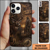 BlueJose Hunting The Hunt Is Freedom Vintage Hunter Compass Multiple Options Personalized Name Phone Case (4 animals)