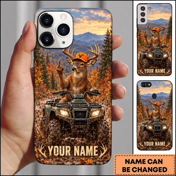 BlueJose  Deer Hunting ATV Buck Autumn Mountain Personalized Name 3D Phone Case
