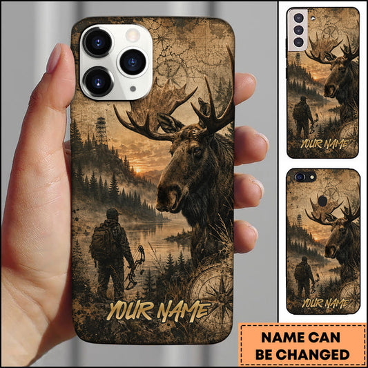 BlueJose Hunting Moose Lake Wilderness Personalized 3D Phone Case