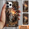 BlueJose USA Flag Hunting Mountain Lake Hunter Wilderness Personalized Name 3D Phone Case