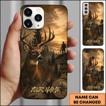 BlueJose Hunting Whitetail Deer Sunset Personalized 3D Phone Case