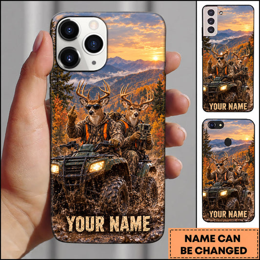 BlueJose Deer Hunting ATV Rider Autumn Mountain Personalized Name 3D Phone Case