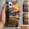 BlueJose Hunting Mountain Lake Hunter Wilderness Personalized Name 3D Phone Case (3 animals)