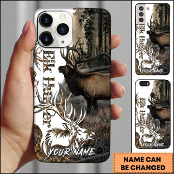 BlueJose Elk Hunting Forest Wildlife Bull Elk Antler Artwork Multiple Options Personalized Name Phonecase