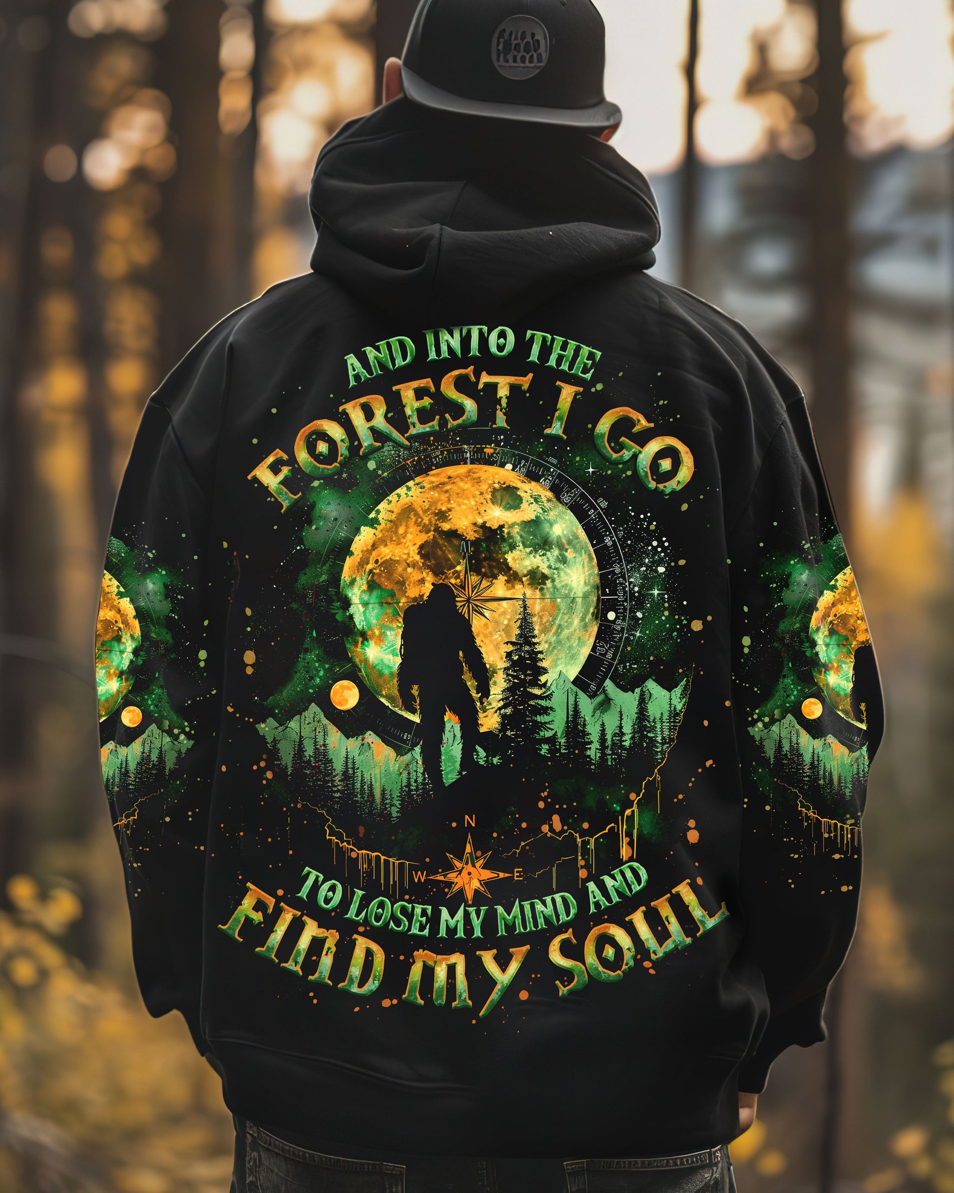 AND INTO THE FOREST I GO BIGFOOT ALL OVER PRINT - TLNO1212243