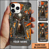 BlueJose Hunting Phone Case Christian Cross Deer Faith Hunting Camo Design Personalized Name Phone Case (6 colors)
