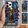 BlueJose Hunting Phone Case Christian Cross Deer Faith Hunting Camo Design Personalized Name Phone Case (6 colors)