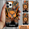 BlueJose Hunting Phone Case Whitetail Deer Middle Finger Moonlight Forest Camo Art Personalized Name Phone Case (4 colors)