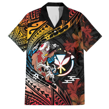 BlueJose Koi Fish With Kanaka Maoli Hawaiian Shirt