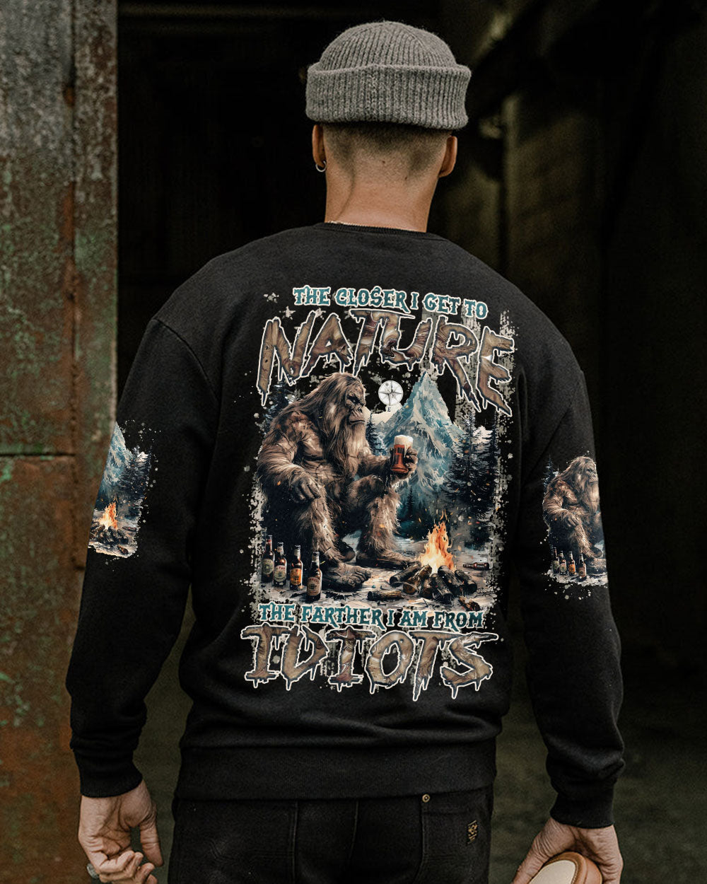 THE CLOSER I GET TO NATURE BIGFOOT ALL OVER PRINT - TLNZ0308241