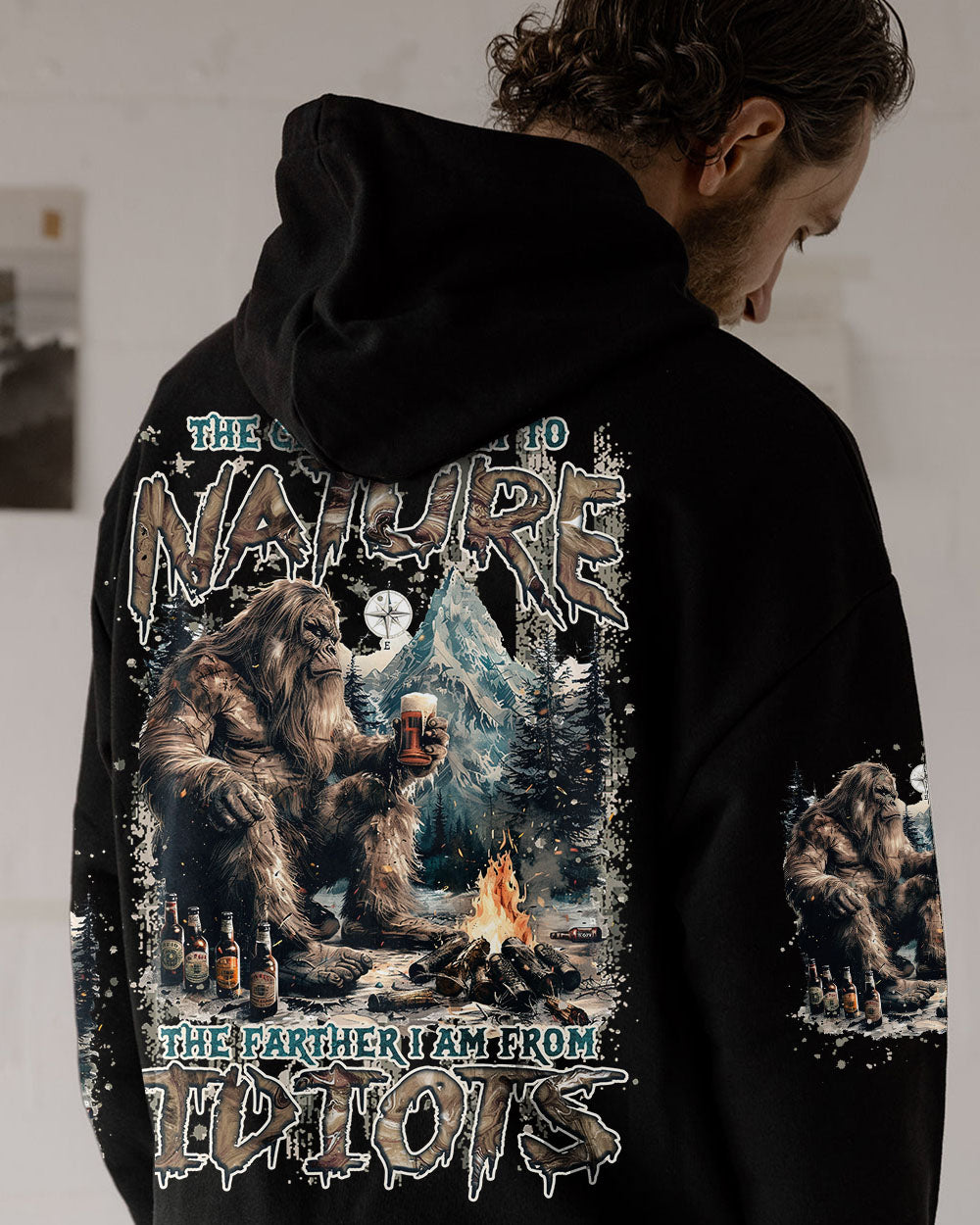 THE CLOSER I GET TO NATURE BIGFOOT ALL OVER PRINT - TLNZ0308241