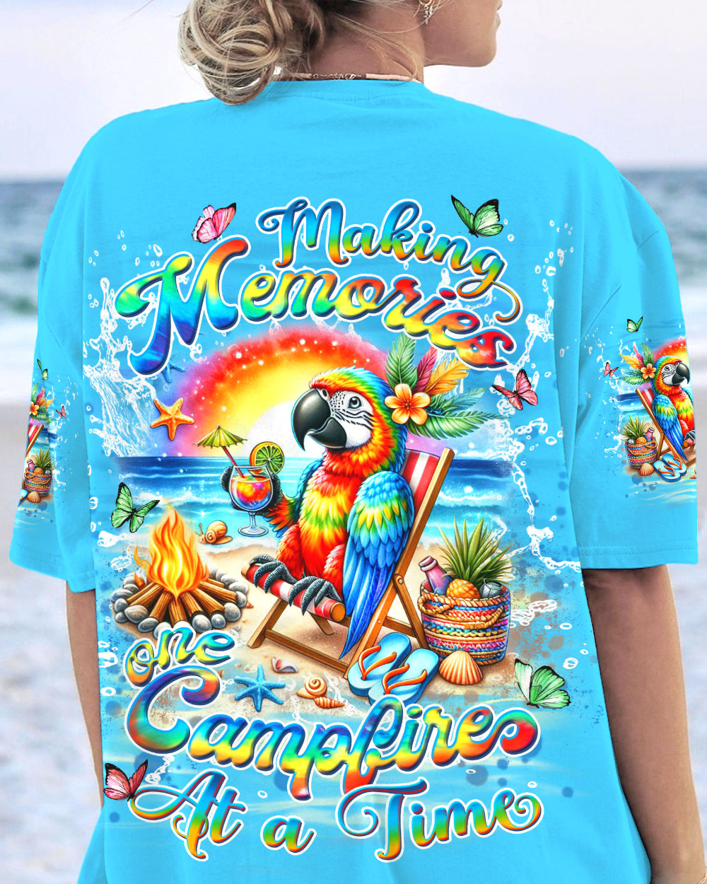 MAKING MEMORIES ONE CAMPFIRE AT A TIME PARROT ALL OVER PRINT - YHDU2105243