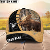 BlueJose Moose Hunting Black & Yellow Personalized Name Cap
