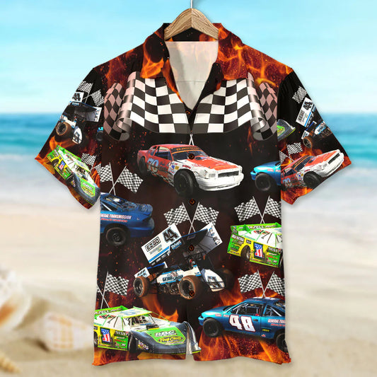 Weekend Forecast Dirt Track Racing With A Chance Of Drinking Custom Photo Hawaiian Shirt, Summer Gift
