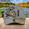 BlueJose Custom Name Catfish Fishing Grey 3D Cap